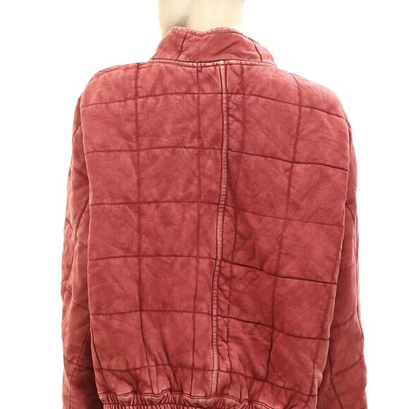 Free People Dolman Quilted Knit Jacket Top Christmas Cozy Warm Festive XS 284146 - Picture 8 of 9